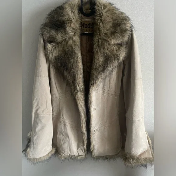 Vintage Y2K Mudd Jeans Leather and Fur Jacket - Picture 3 of 11